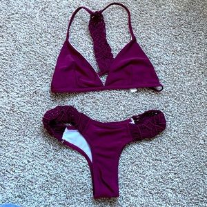 Bikini set in color wine